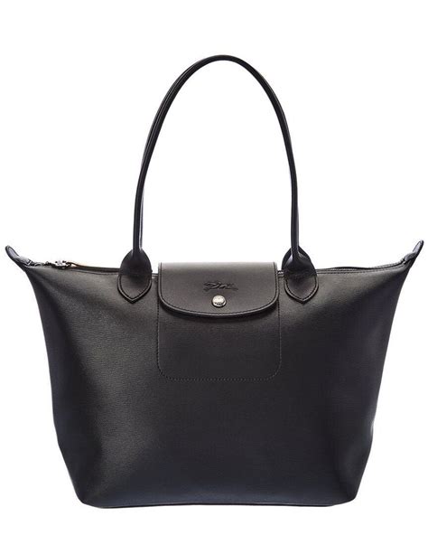 longchamp black leather.